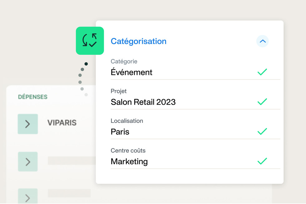 predefined expense categorisation, and AI-powered expense field suggestions